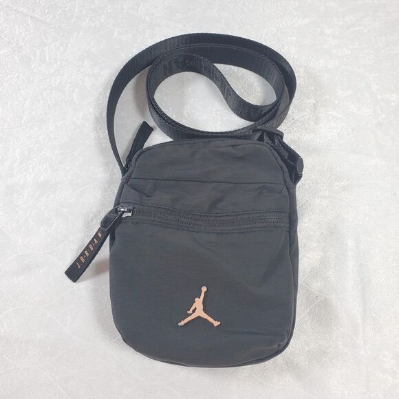 Jordan Other - Jordan Jumpman Black Crossbody Festival Bag Adjustable Strap Rose Gold Logo